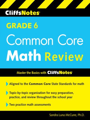 cover image of CliffsNotes Grade 6 Common Core Math Review